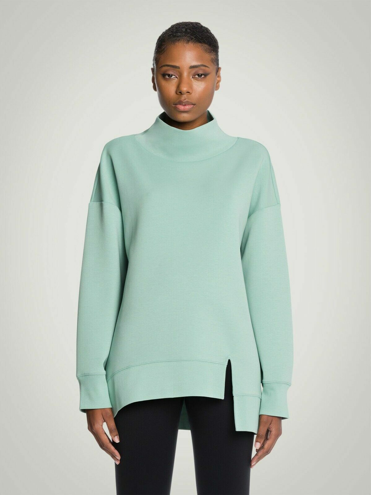 Pre-owned Wolford Braid Knit Top Long Sleeves 52874 2 Colours Caramel & Ocean Sky Xs Only