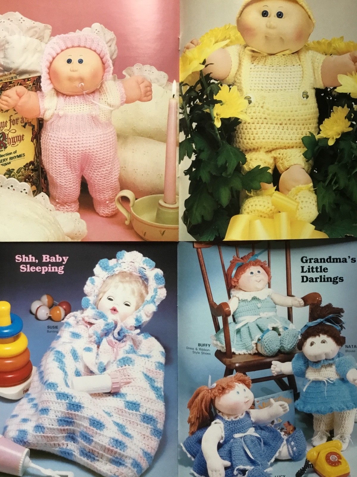 Cabbage Patch Kids Crochet for Dolls Preemies Doll Clothes Pattern Book Lot of 3