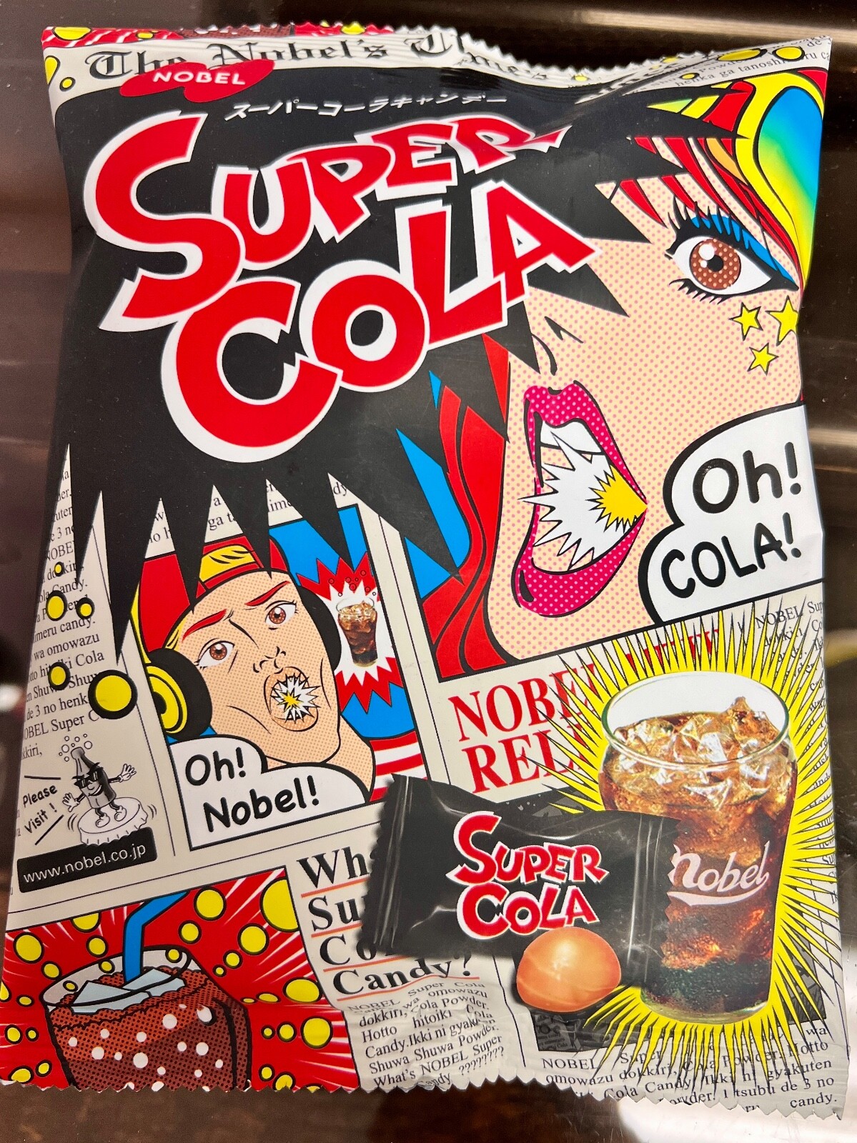 Nobel Japanese Hard Candy Super Cola Candy Sour Fizzy Taste