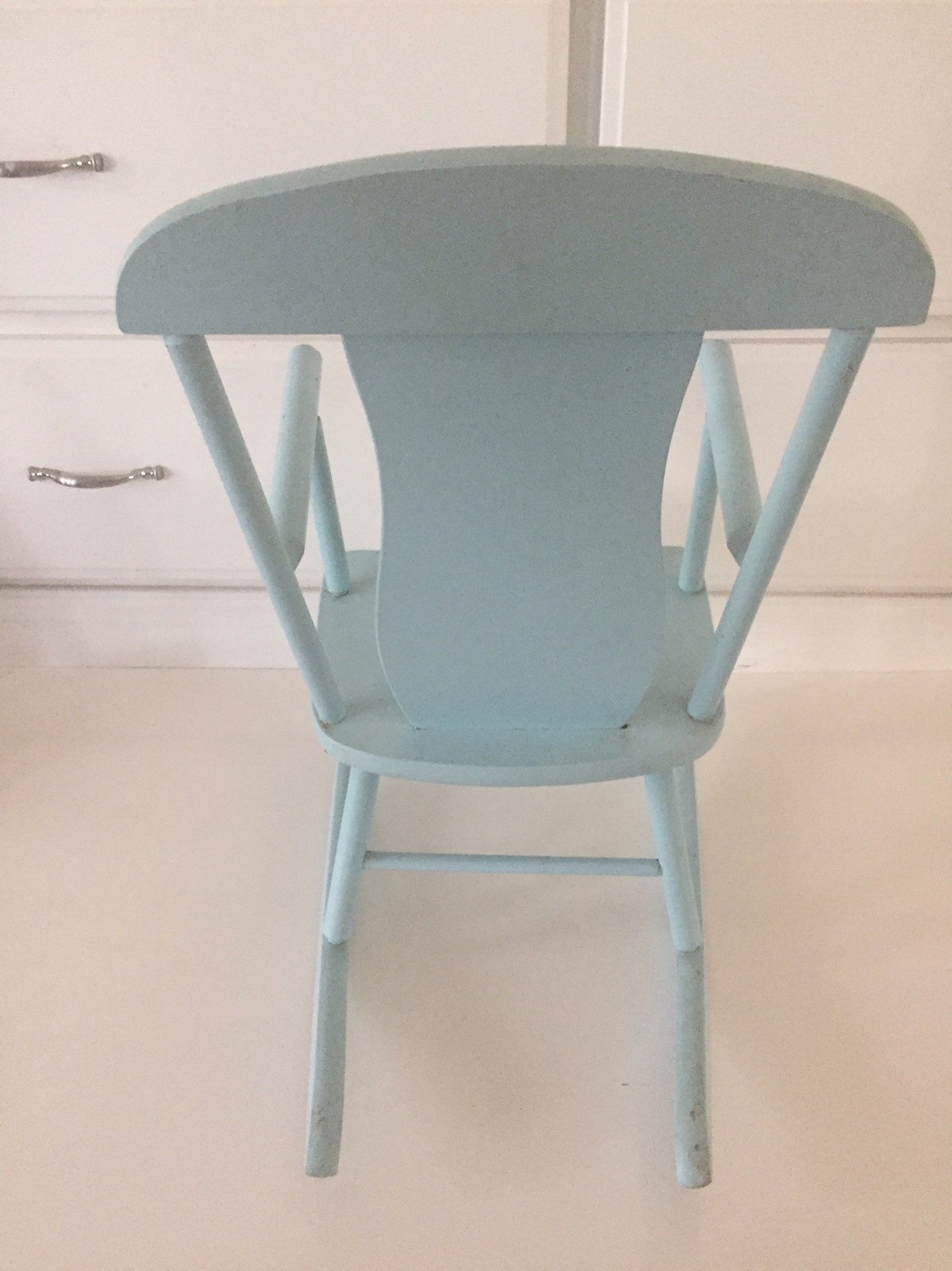 CARE BEAR RARE Wooden Blue Children Rocking Chair Rare