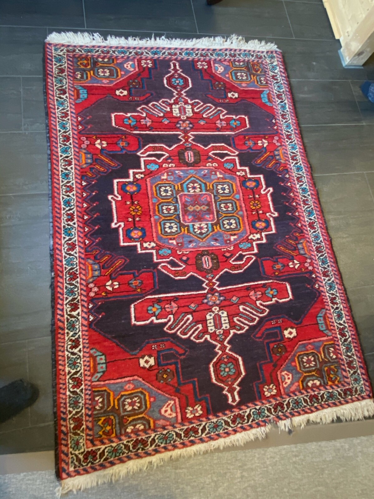 Orient Teppich Maschad 2,10 x 1,33 cm Rot Perser Handgeknüpft