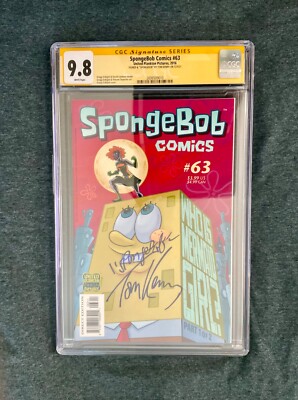 TOM KENNY Signed 9.8 CGC SS Spongebob Squarepants 63 autographed 1 2 comics nm m