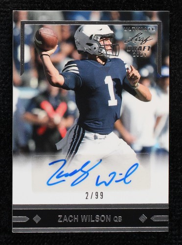 2021 Leaf Ultimate Draft Zach Wilson #GLR-ZW1