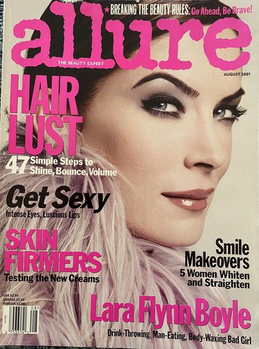 2001 AUGUST ALLURE MAGAZINE- LARA FLYNN BOYLE - Bjork-Y2K