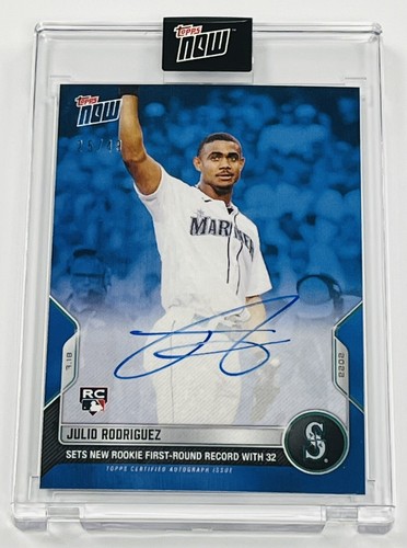 topps JULIO RODRIGUEZ RC AUTO 25シリ PSA8 Julio Rodriguez RC Auto 71/99 History 25 HR 25 SB 2022 MLB