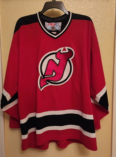 XL Vintage CCM NHL New Jersey Devils Jersey Red | eBay