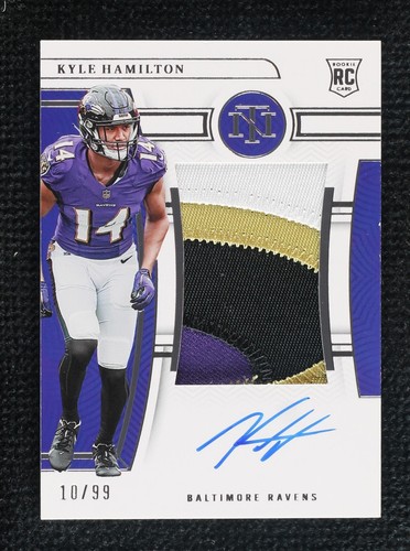 2022 Panini National Treasures Kyle Hamilton #186