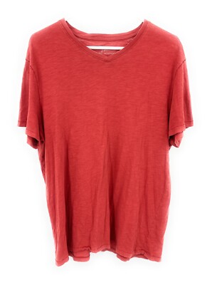 Marc Anthony Mens Tshirt XL Burnt Orange vneck short sleeve 