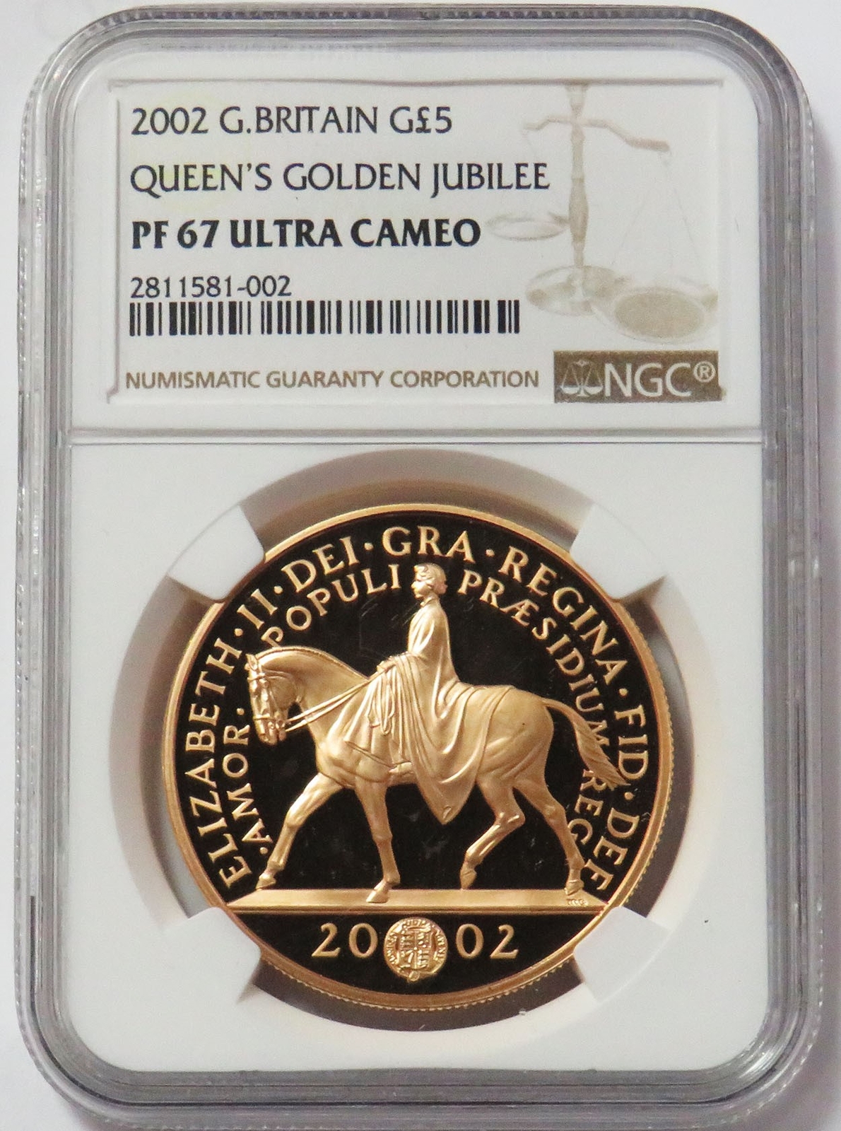 エリザベス女王 ５ポンド銀貨 1952 GOLDEN JUBILEE 2002 2002 GOLD GREAT BRITAIN 3500 MINTED 5 POUNDS GOLDEN JUBILEE