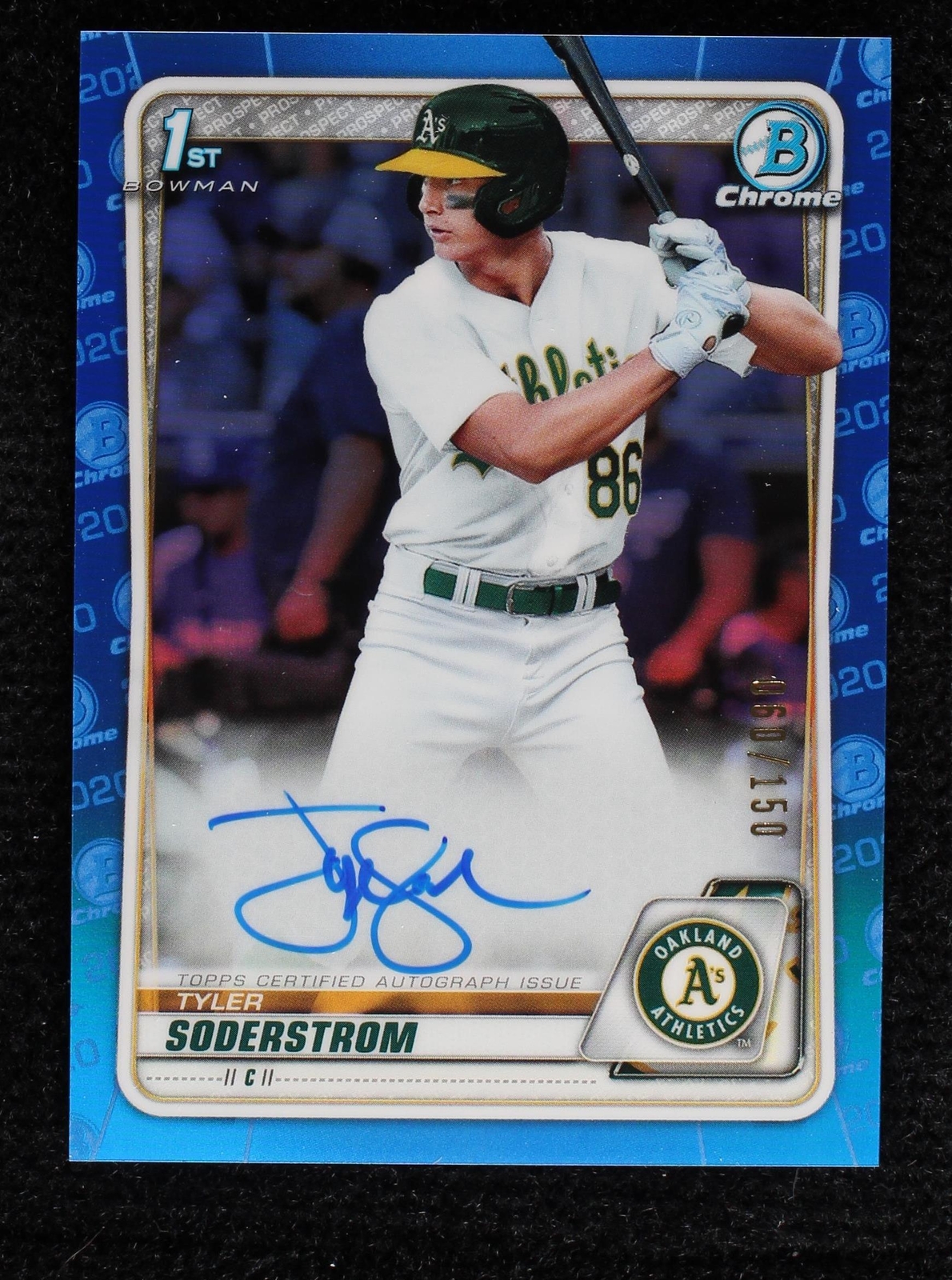 2020 Bowman Draft - Chrome Draft Picks Autographs Blue Refractor #CDA ...