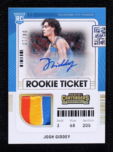 2021-22 Panini Contenders - Josh Giddey #RTS-JGI
