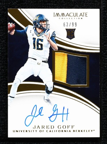 2016 Panini Immaculate Collection Collegiate Jared Goff #102