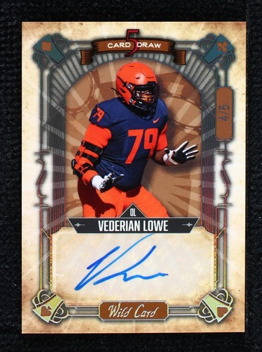 2022 Wild Card 5 Card Draw Vederian Lowe #5CDCN-50