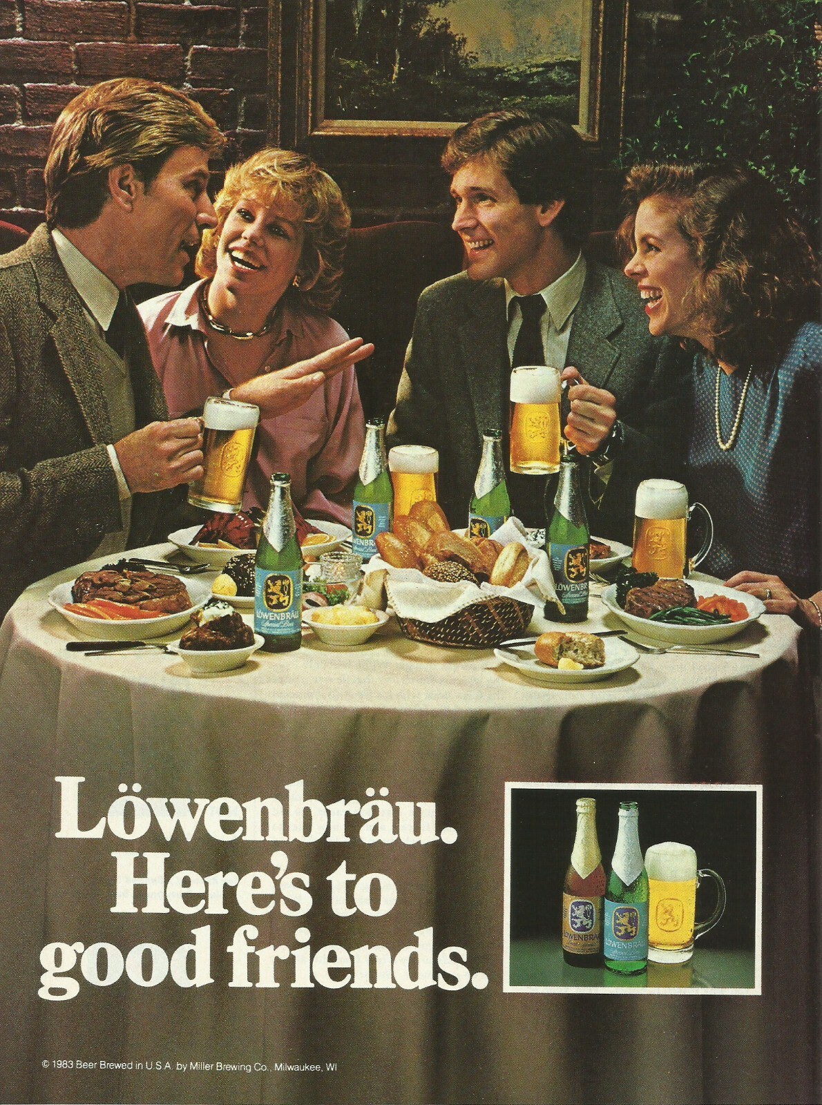 Adovatising Tins　缶の広告　MILLER’S SP04•Vintage Miller Time Beer Print Ad Poster Taste The High