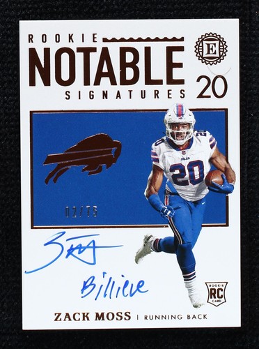2020 Panini Encased Zack Moss #RNS-ZM