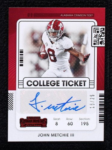 2022 Panini Chronicles Draft Picks John Metchie III #CCT-JME