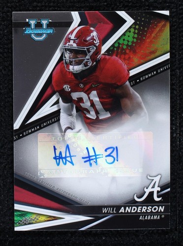 2022-23 Bowman's Best University Will Anderson #BA-WA