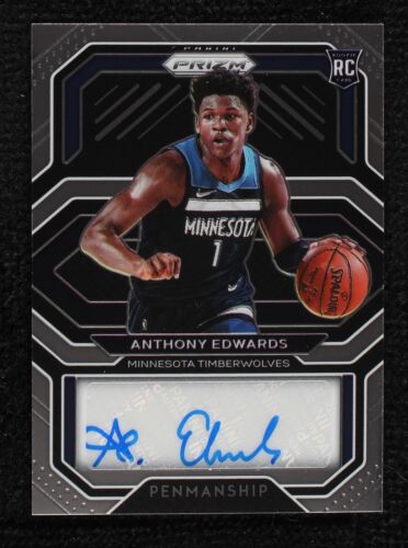 Anthony Edwards Auto RC Rookie Card 2020-21 Panini Prizm