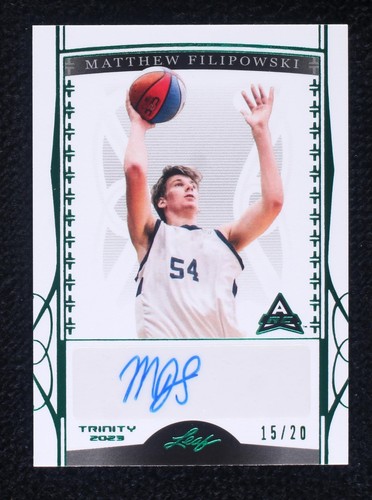 2022-23 Leaf Trinity - Matthew Filipowski #BA-MF1