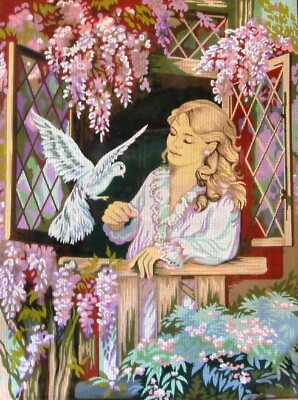  ''Good Morning''  Printed Canvas or Threads Kit for Needlepoint Orchidea C937