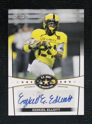 2013 Leaf U.S. Army All-American Bowl Ezekiel Elliott #BA-EE1