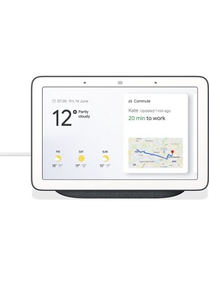 Google Nest Home Hub 7" Smart Speaker & Display Voice Control Command Assistant