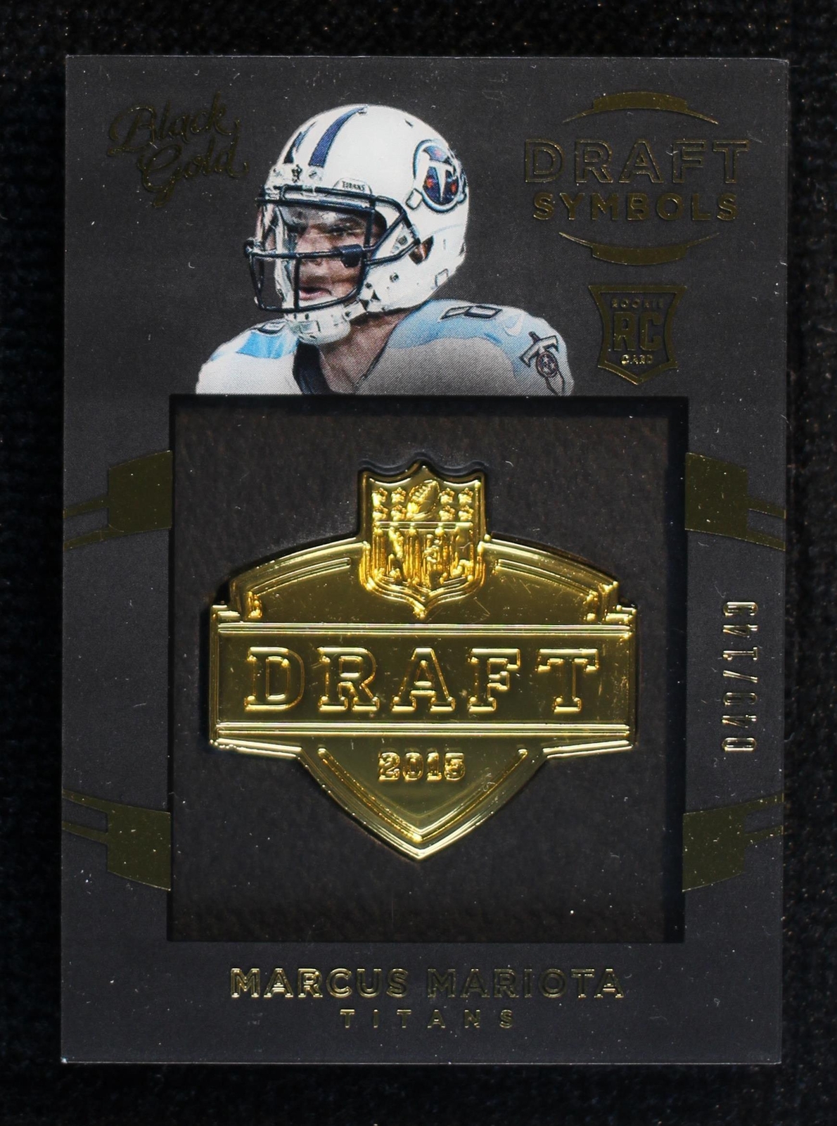 Panini Black Gold Marcus Mariota 2015 #DRFT-2