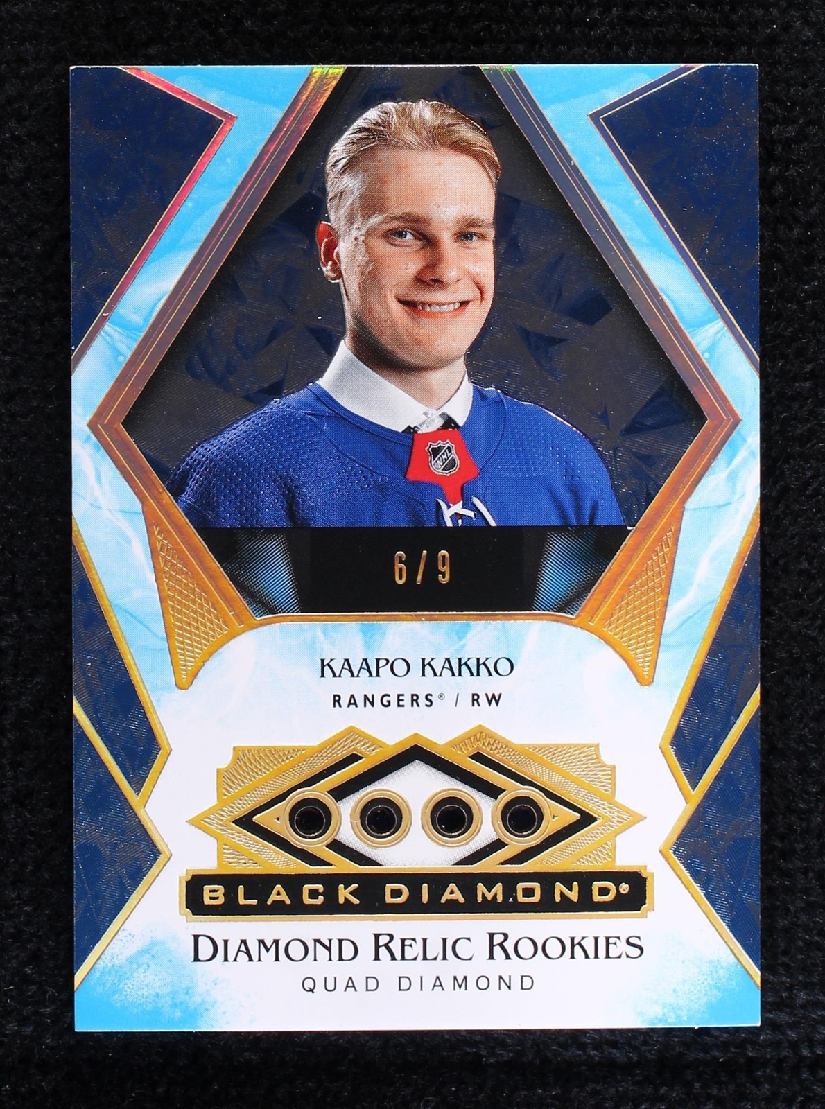 2019-20 Upper Deck Black Diamond - Diamond Rookie Relics Quad Diamond ...
