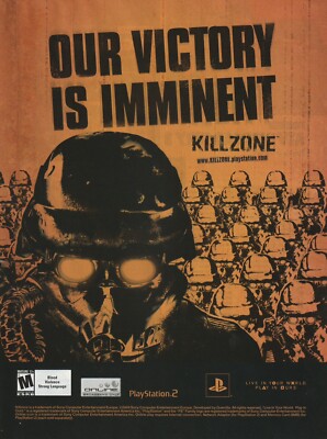 KILL ZONE - 2005 Original Vintage Poster Art/Print Ad PS2 Game 21x27cm EGM 187