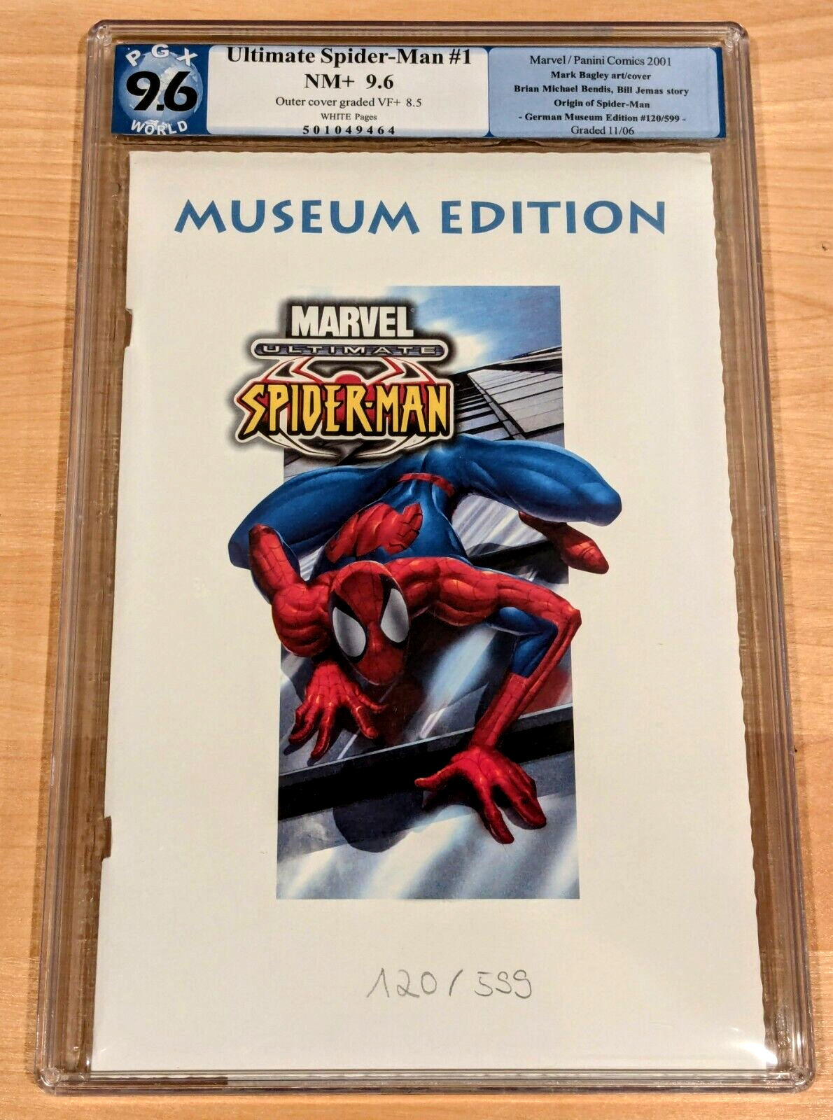 ULTIMATE SPIDER-MAN #1 GERMAN MUSEUM EDITION PGX 9.6 SERIAL