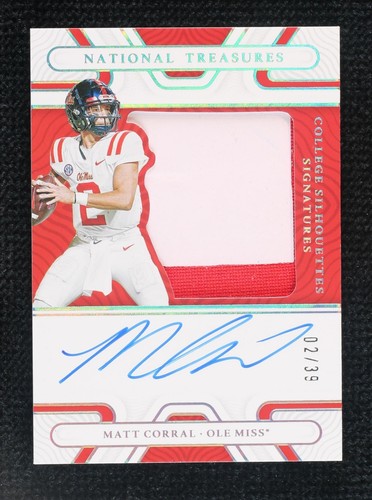 2022 Panini National Treasures Collegiate Matt Corral #SS-MCO