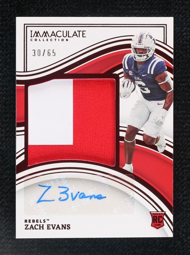 2023 Panini Immaculate Collection Collegiate Zach Evans #27