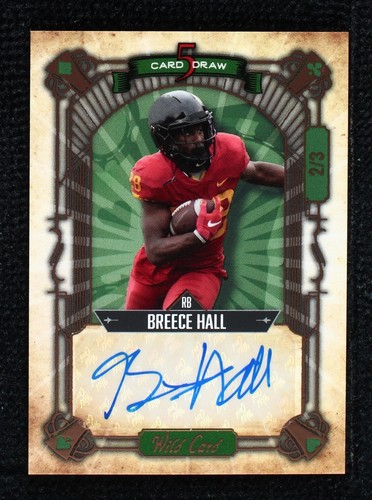 2022 Wild Card 5 Card Draw Promo Breece Hall #5CDCN-P3