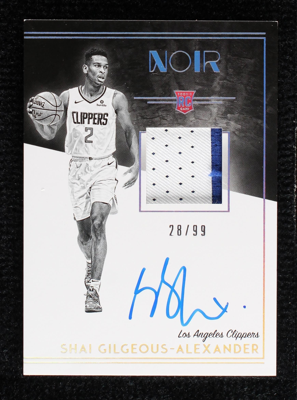 2018-19 Panini Noir - Rookie Patch Autograph Black and White 2018-19 Panini Noir - Rookie Patch Autograph Black and White