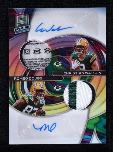 2022 Panini Spectra Christian Watson Romeo Doubs #DPA-GBP