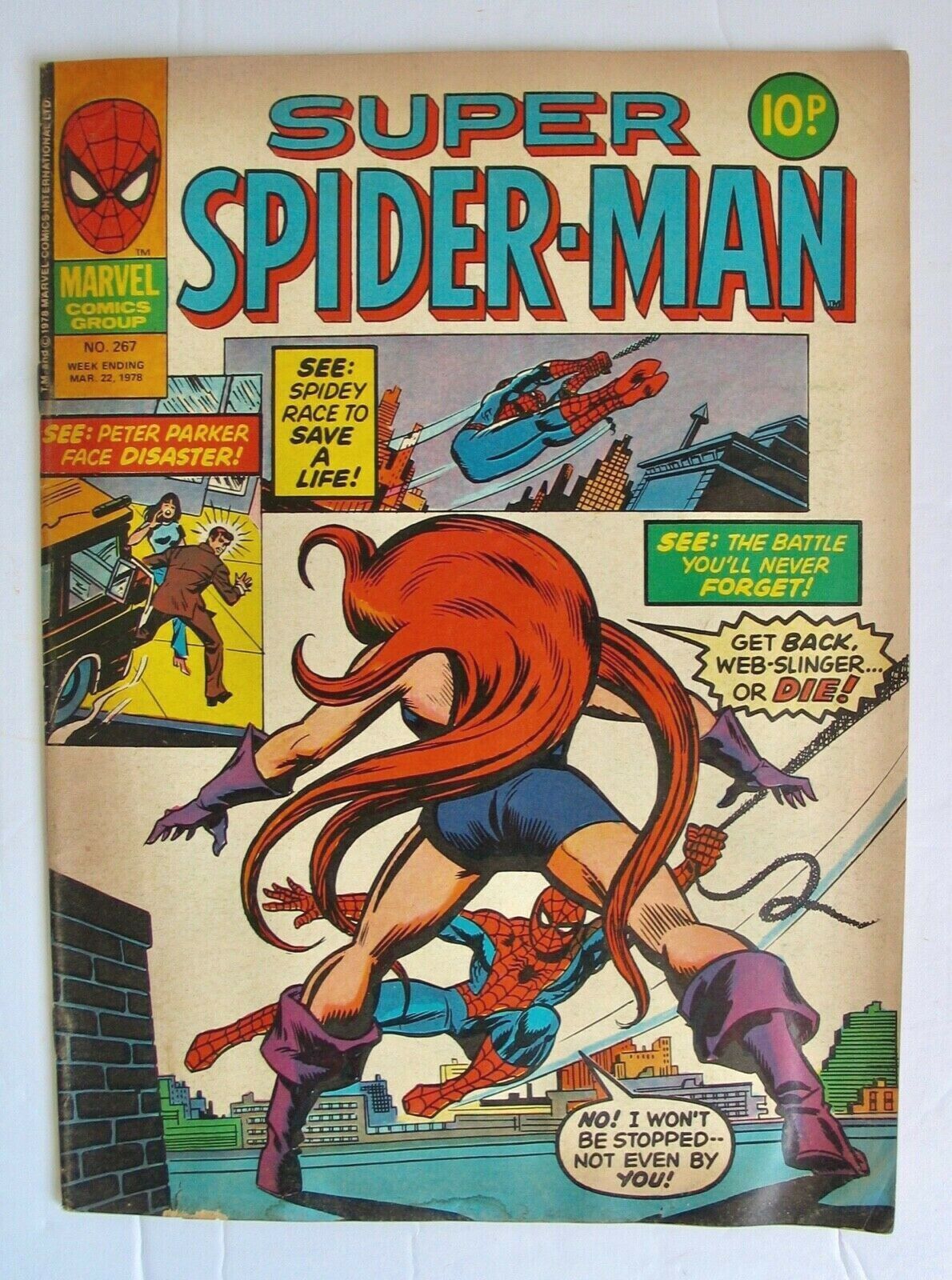 Vintage 1978 Marvel Comic Book Spider-Man Avengers Captain