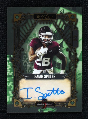 2022 Wild Card 5 Card Draw Isaiah Spiller #5CDV-73