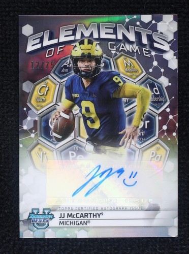 2023 Bowman's Best University J.J. McCarthy #ETGA-JM