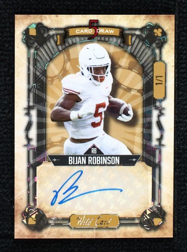 2022 Wild Card 5 Card Draw Bijan Robinson #5CDCN-107