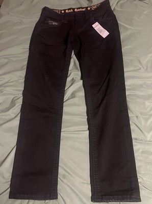 Rock Revival black straight fit jeans 30x32 new