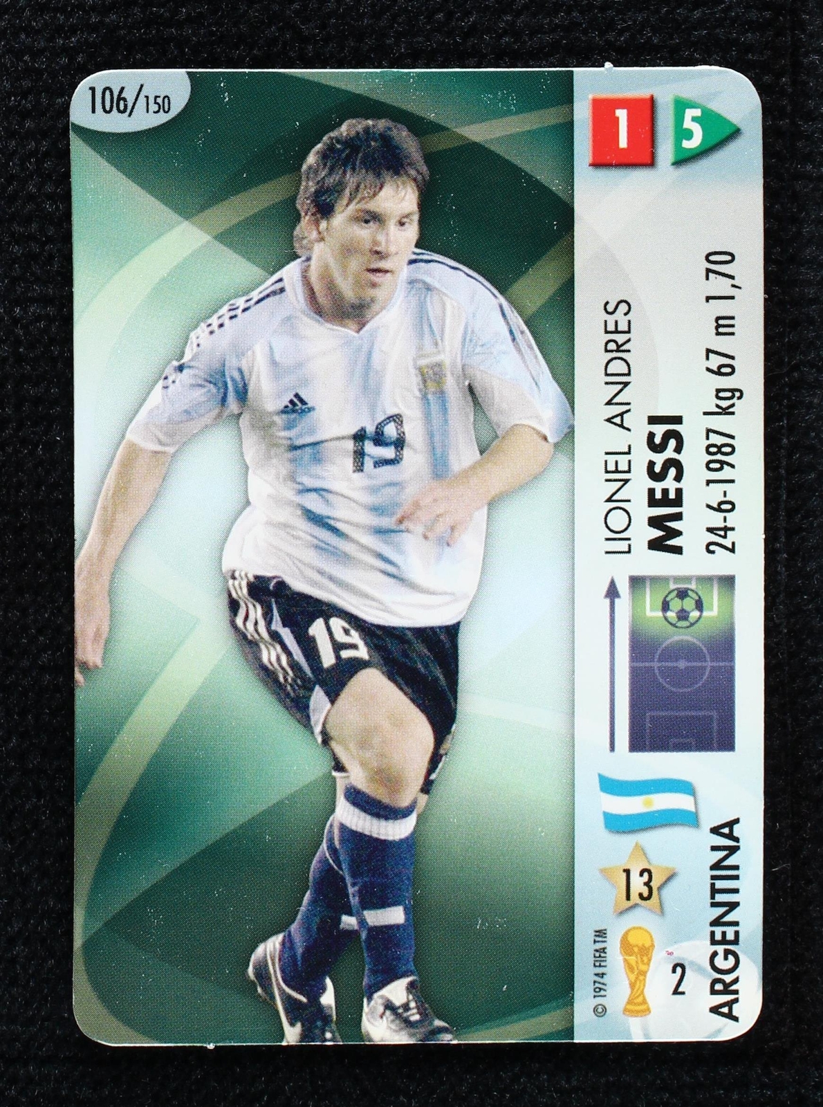 その他 messi 2006 panini wc rc 2006 Germany World Cup Rookie Panini Lionel Messi #47 PSA 10