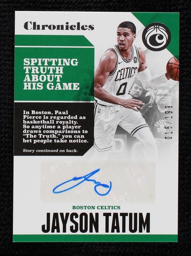 Jayson Tatum 2017-18 Chronicles Auto #CA-JTT RC Blue /99