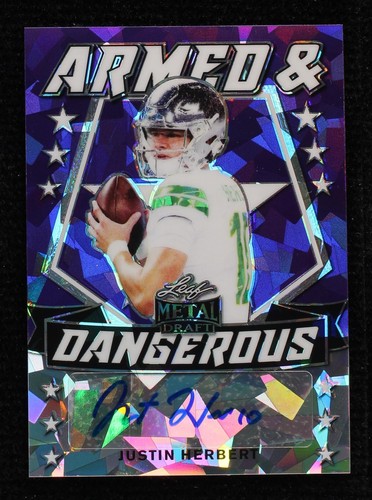 2020 Leaf Metal Draft Justin Herbert #AD-JH2