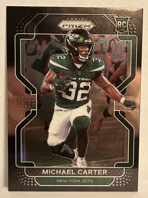 2021 Panini Prizm Black Rookie Card #20 Michael Carter New York Jets RC