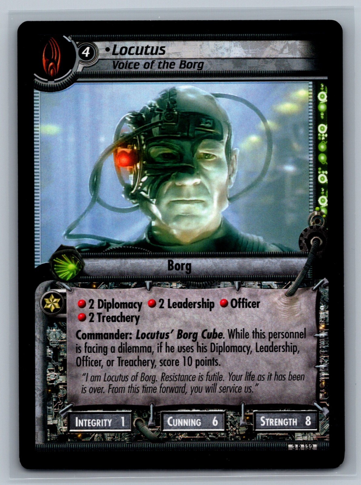 スタートレック　Locutus Star Trek CCG 2E Locutus, Voice of the Borg #3 R 132 TCG