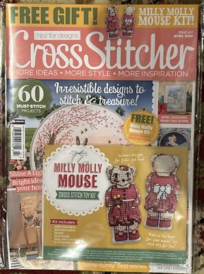 Cross stitcher magazine Issue 407 April 2024 Milly Molly Mouse Kit