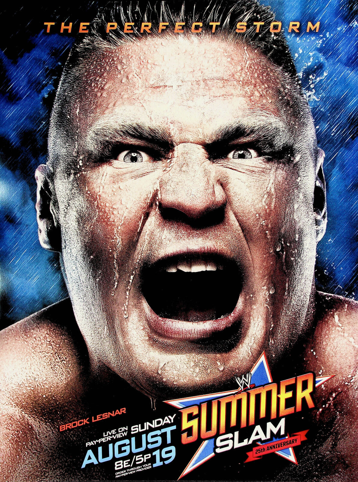 Brock Lesnar Summer Slam 25th Anniversary WWE Poster 12