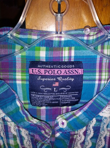 Us polo assn MULTICOLORED BUTTON DOWN SHIRT SIZE L