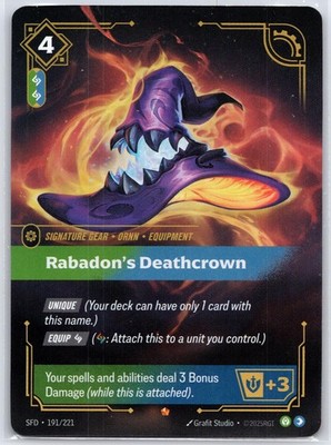 Rabadon's Deathcrown 191/221 Epic Spiritforged RIFTBOUND Foil Near Mint