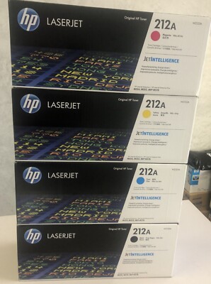 Set HP Genuine 212A Toner CMYK W2120A W2121A W2122A W2123A OEM M554 M555 M578